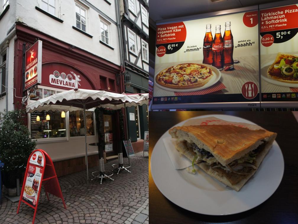 Große Auswahl: vegane Gerichte bei Mevlana in Marburg