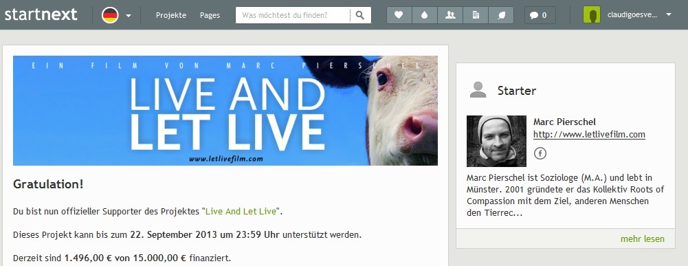 Live and Let Live – ein Dokumentarfilm über den Veganismus