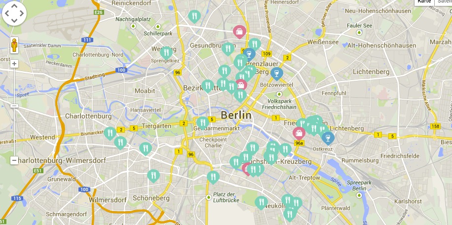 Unsere neue Karte aller veganen Plätze über Everplaces.com