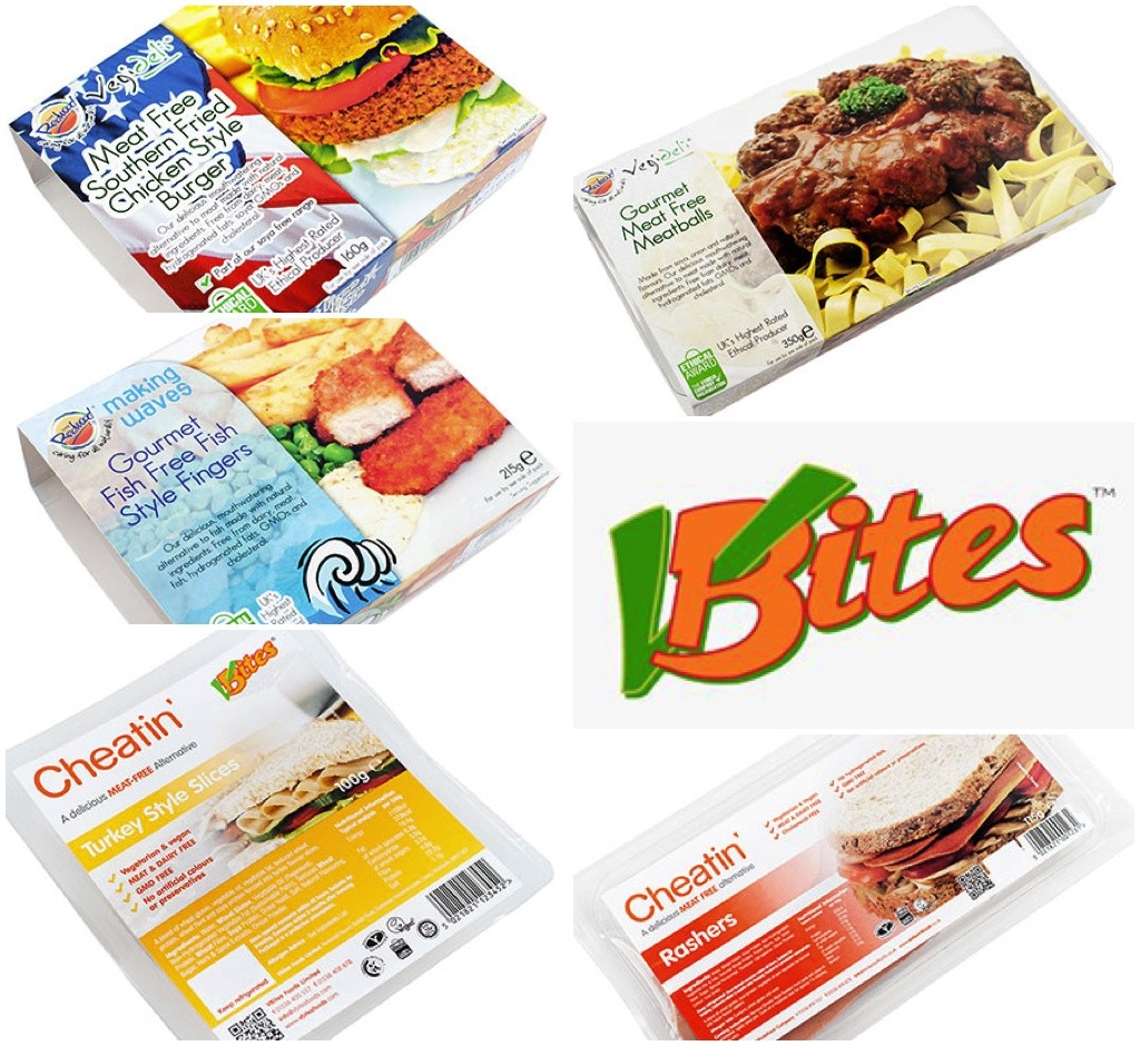 Produkte von VBites: „Fischstäbchen“, Bällchen ohne Fleisch, Burger, Aufschnitt und mehr