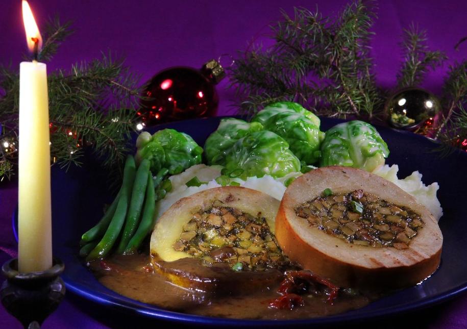 Statt Weihnachtsbraten: Seitansbraten und Bratplatte von Wheaty