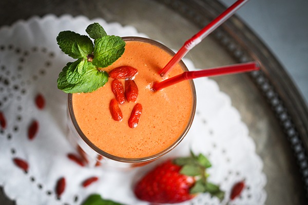 Superfood-Kickstarter: Goji-Erdbeershake
