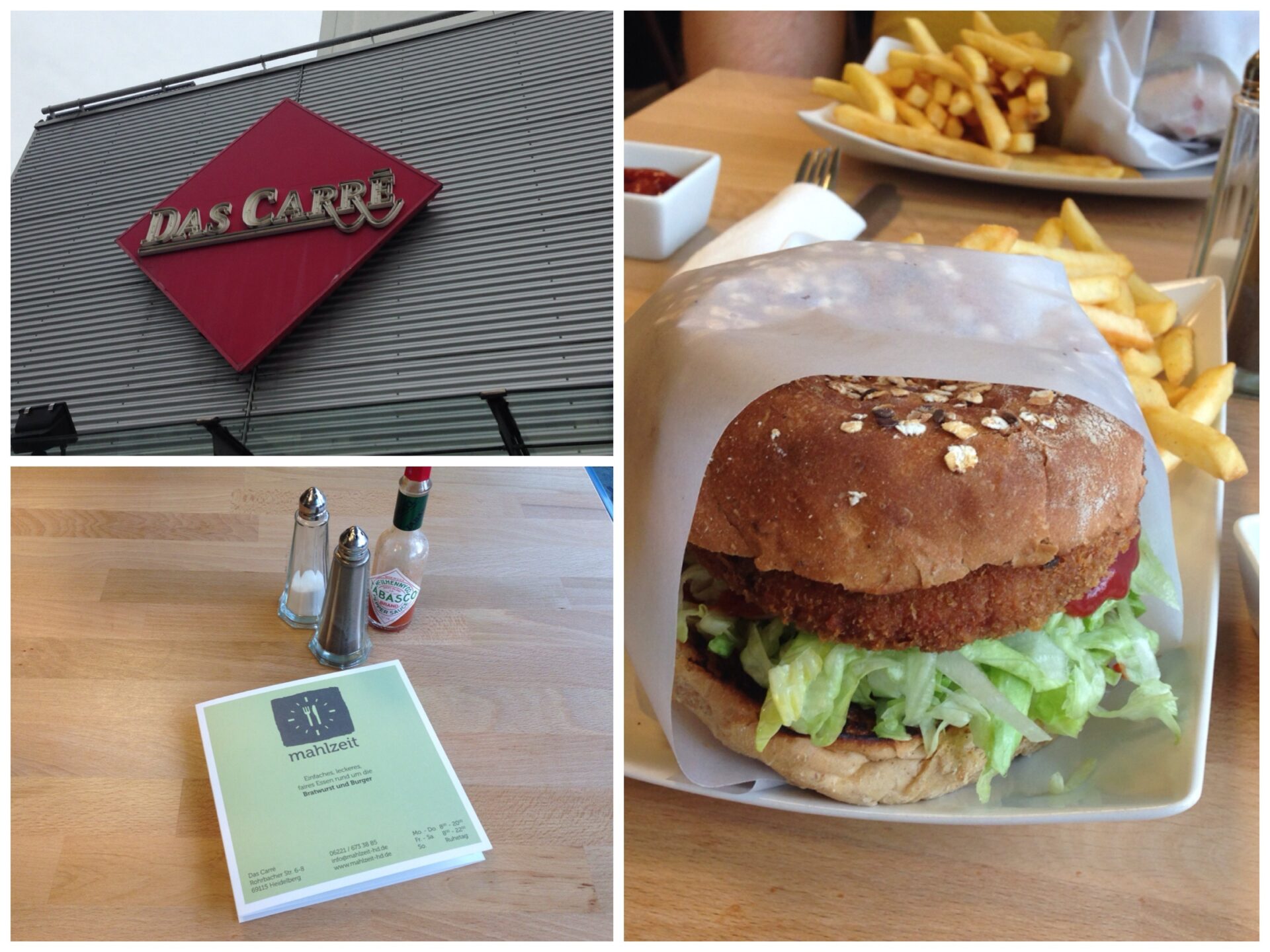 Mahlzeit! Im Carré im Herzen Heidelbergs gibt es leckere vegane Burger im mahlzeit.hd