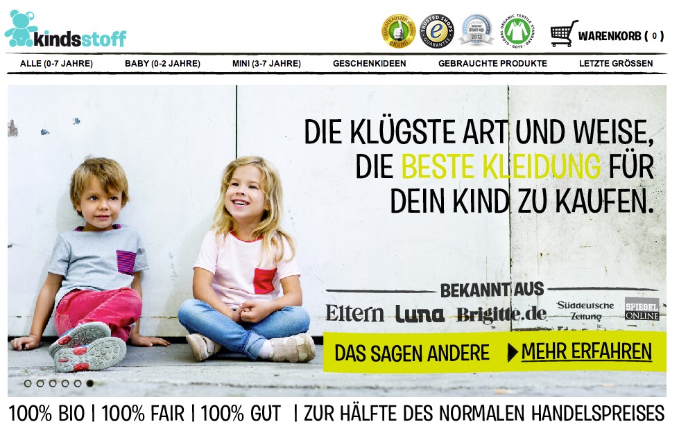 Tipp für Eltern mit Babys und Kleinkindern: Kindsstoff.de