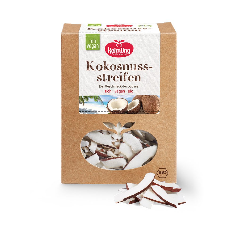 Kokosnuss Streifen in Rohkostqualität