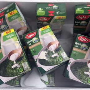 Spinat in der Tiefkühltruhe