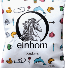 Einhorn Kondome Verpackung von vorne