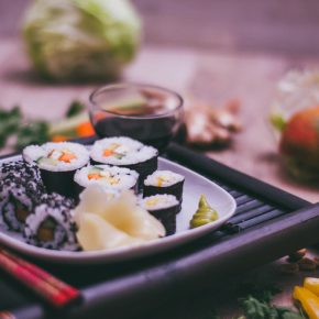 Selbstgemachtes veganes Sushi