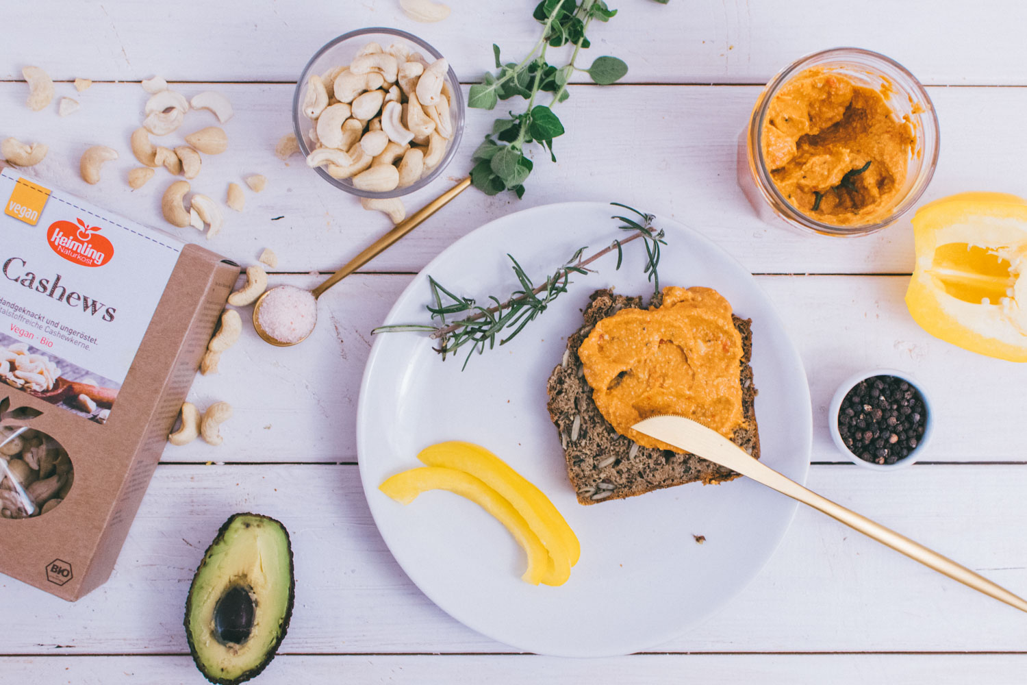 Paprika Cashew Aufstrich Rezept