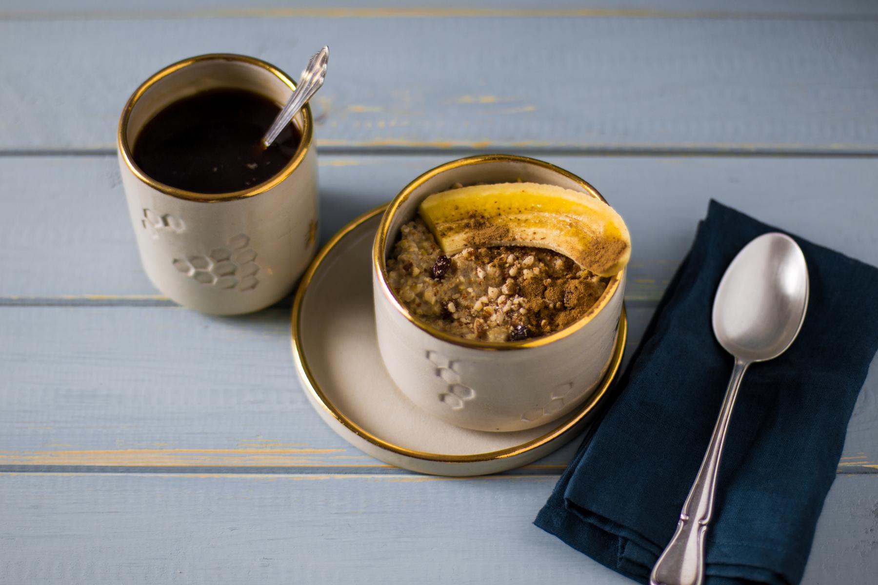 Rezepte für ein Power-Frühstück: 5-Minuten-Haferbrei mit Banane