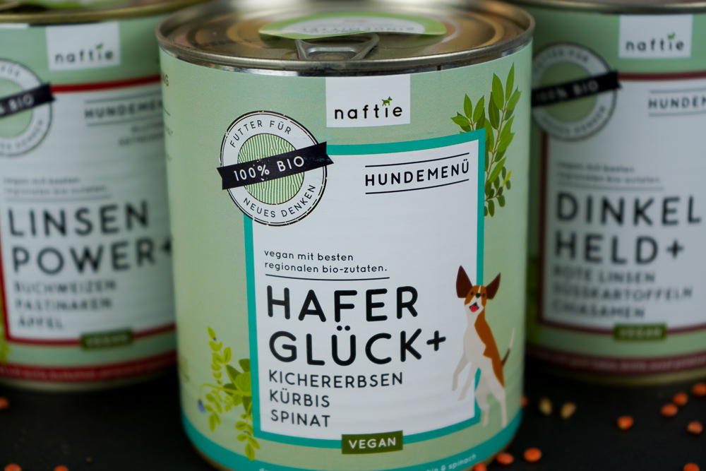 Veganes Hundemenü Hafer Glück von naftie