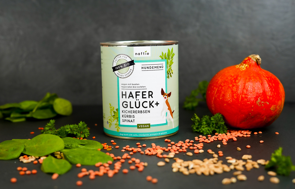 Veganes Hundemenü Hafer Glück von naftie