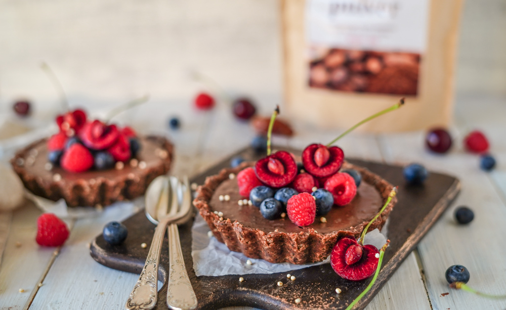 Roh Vegane Schokotarte