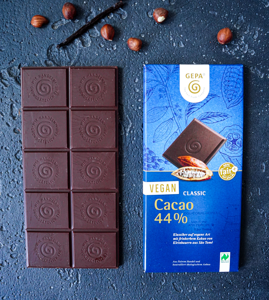 vegane schokolade mit fairgehandeltem kakao
