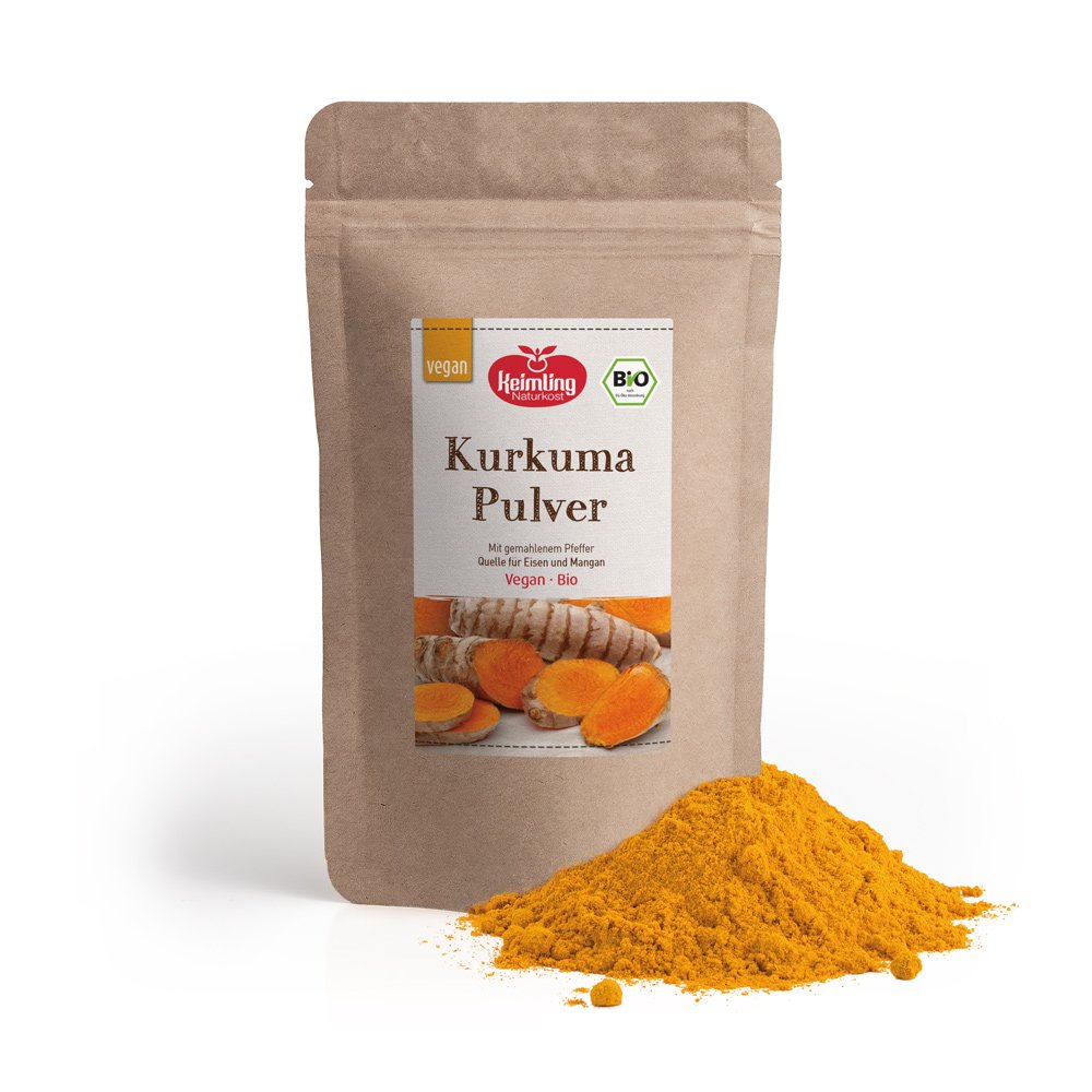 Kurkuma-Pulver mit Pfeffer von Keimling