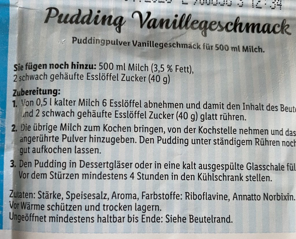 Vanillepudding vegan