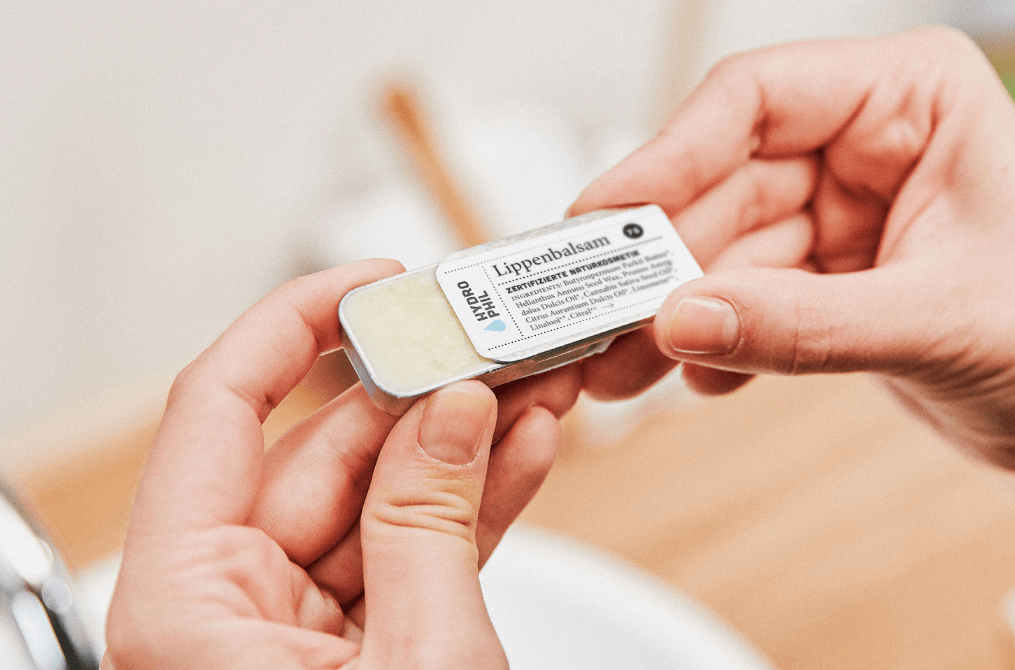 hydrophil veganer lippenbalsam plastikfrei
