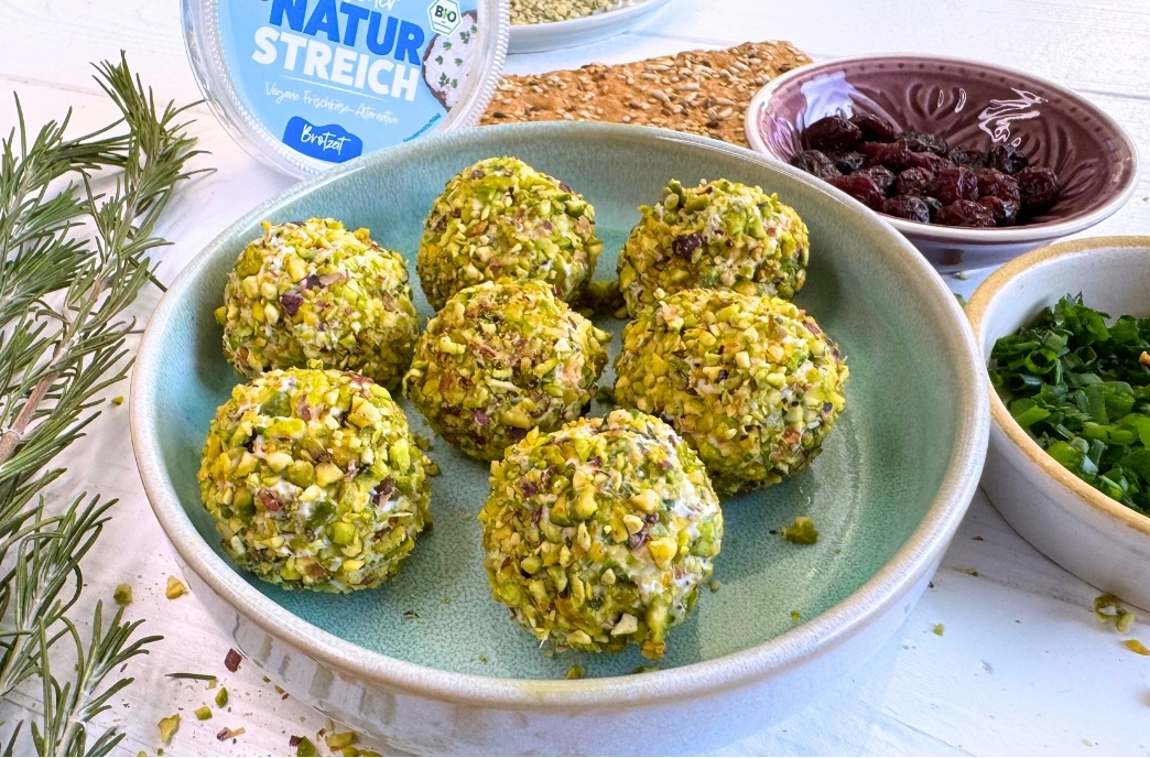 vegane Frischkaesebällchen
